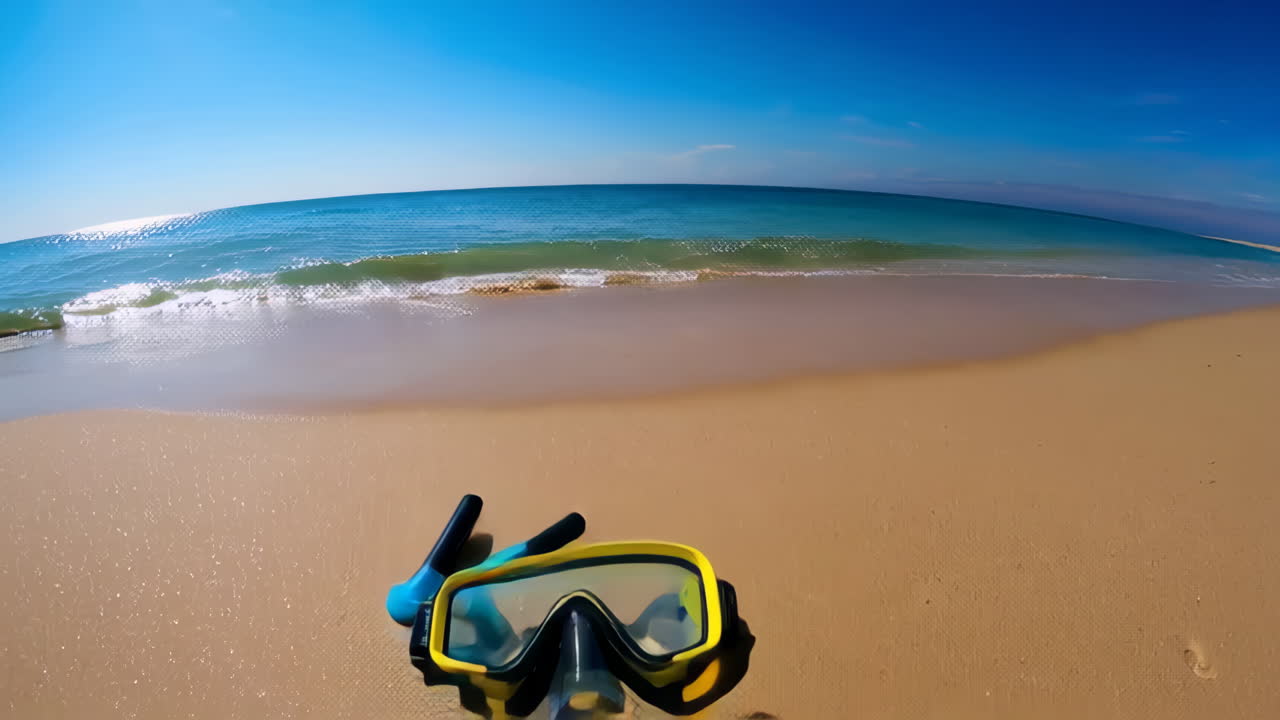 Snorkeling Gear on a Beach