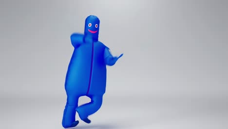 playful inflatable tube man dancing energetically against white background, radiating joy and movement for marketing, advertising, and promotional content