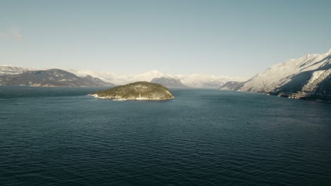 A stunning view of the mountains beside the ocean located in British Columbia, Canada.