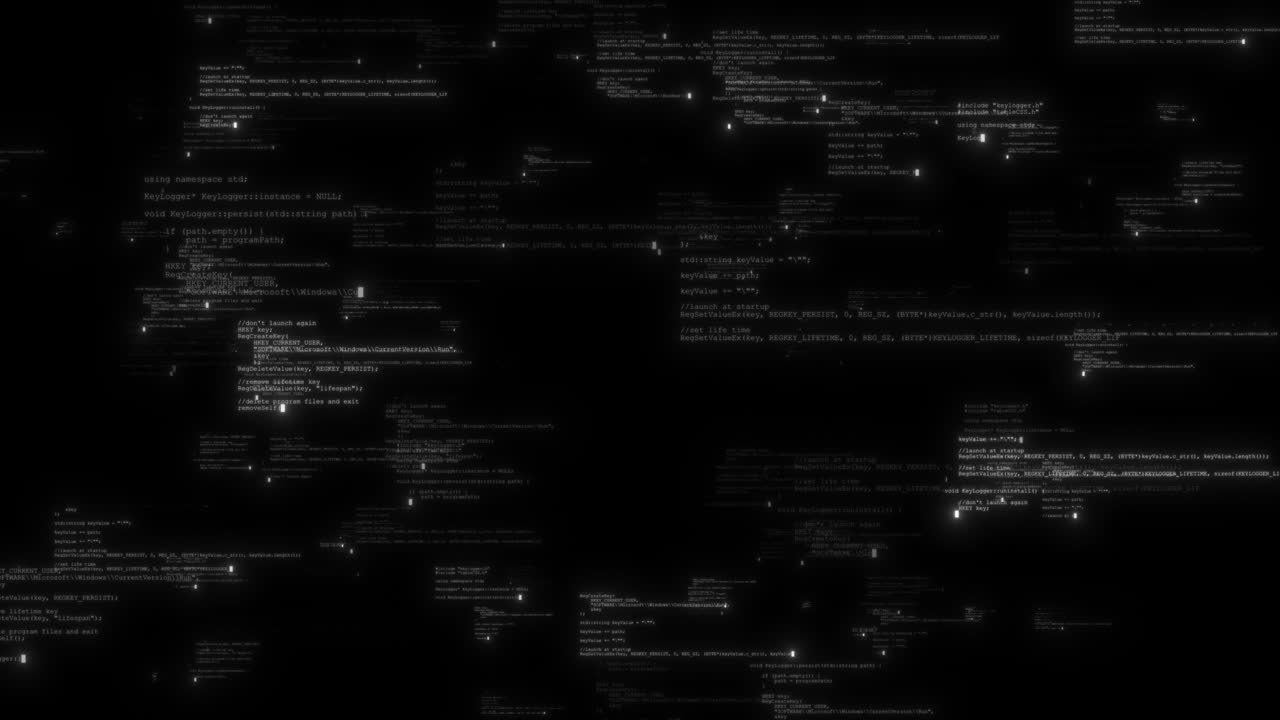 Cyberspace big data digital business hi tech matrix tunnel binary code encrypted nodes technology