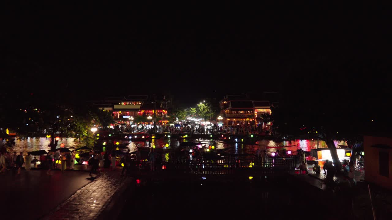 Thu Bon River boat journey, paper lantern festival, tourism sightseeing