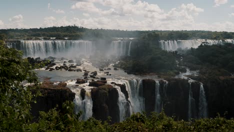 famous largest waterfall complex iguazu falls in brazil, south america