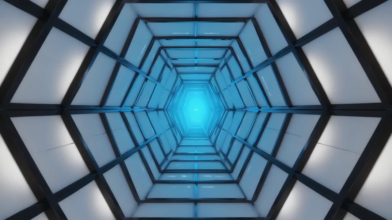 Futuristic Hexagon Tunnel