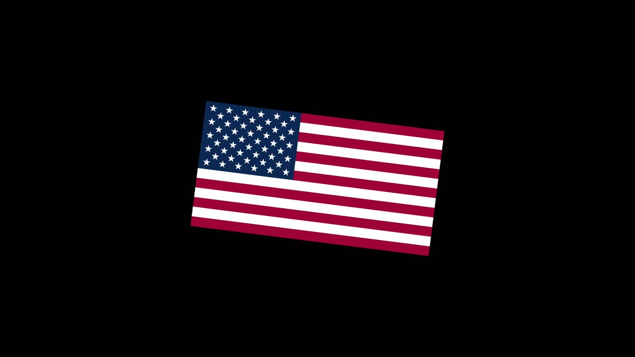 estados unidos de américa: bandera animada giratoria