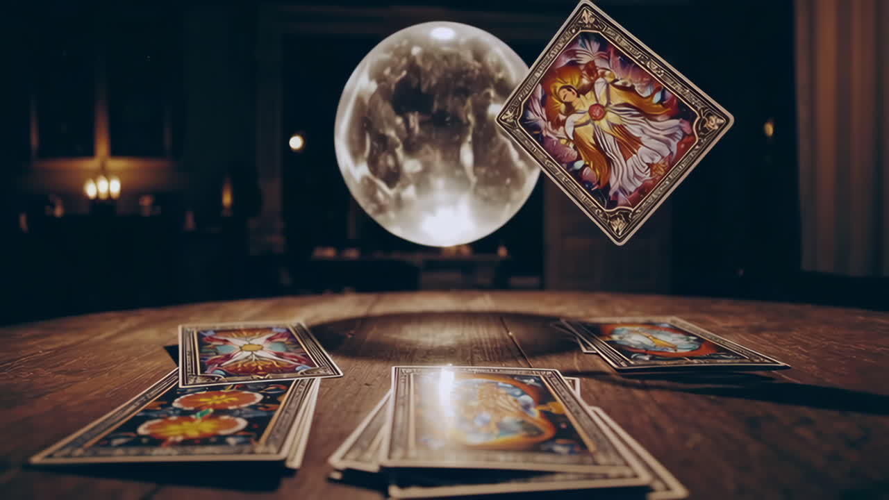 cartas de tarot y bola de cristal