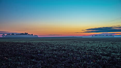 a cool, golden morning in the european countryside - wide angle time lapse