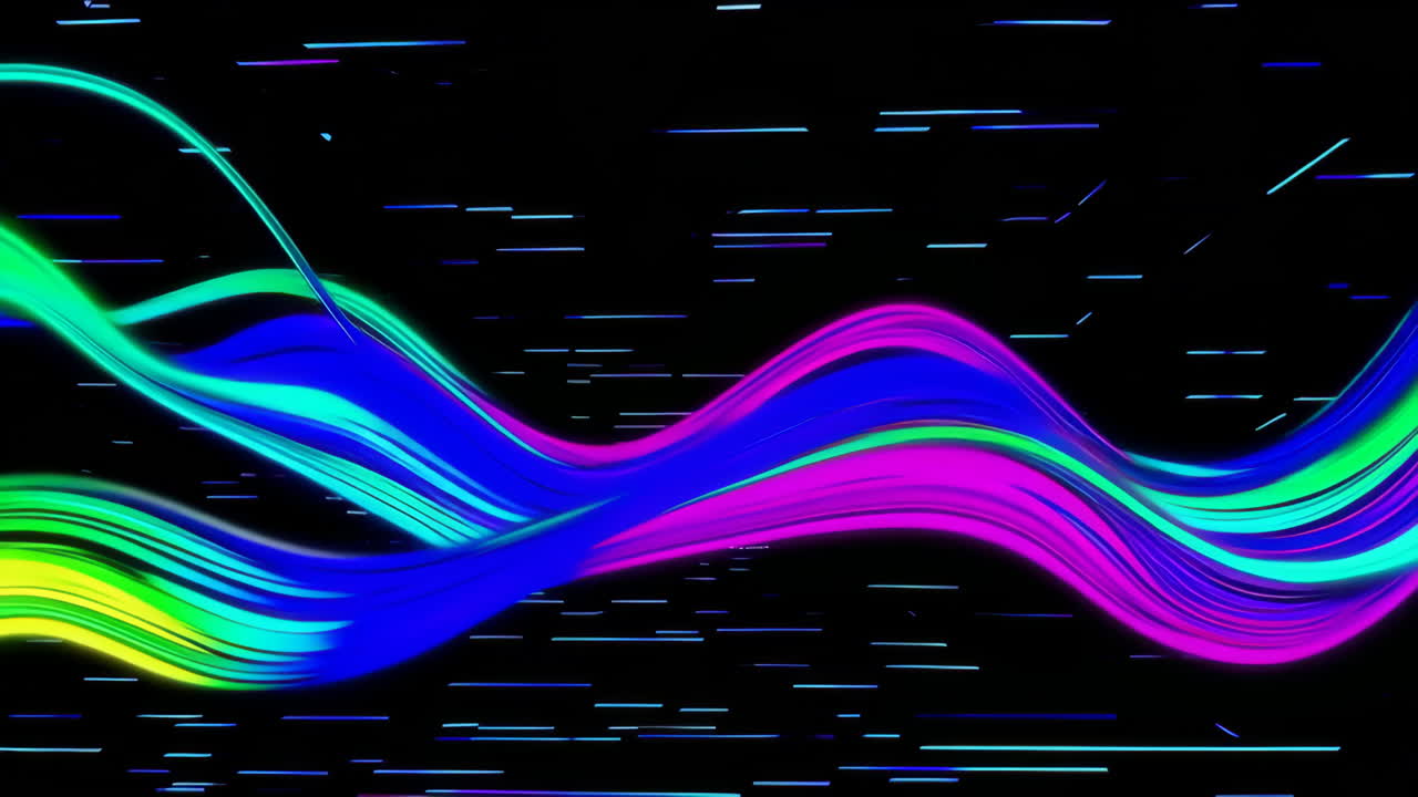 추상적인 네온 파동 배경