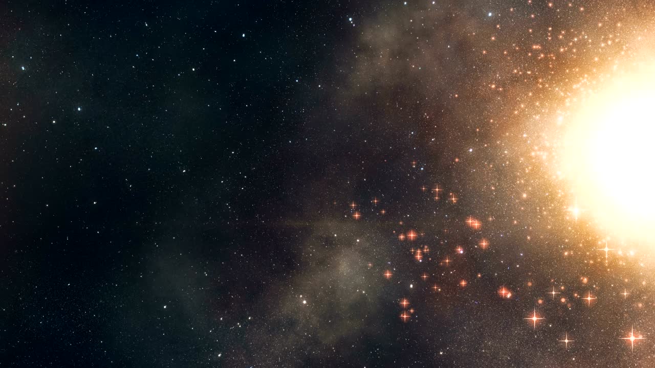 fondo espacial, vuelo en el espacio entre los miles de millones de estrellas nebulosas y galaxias