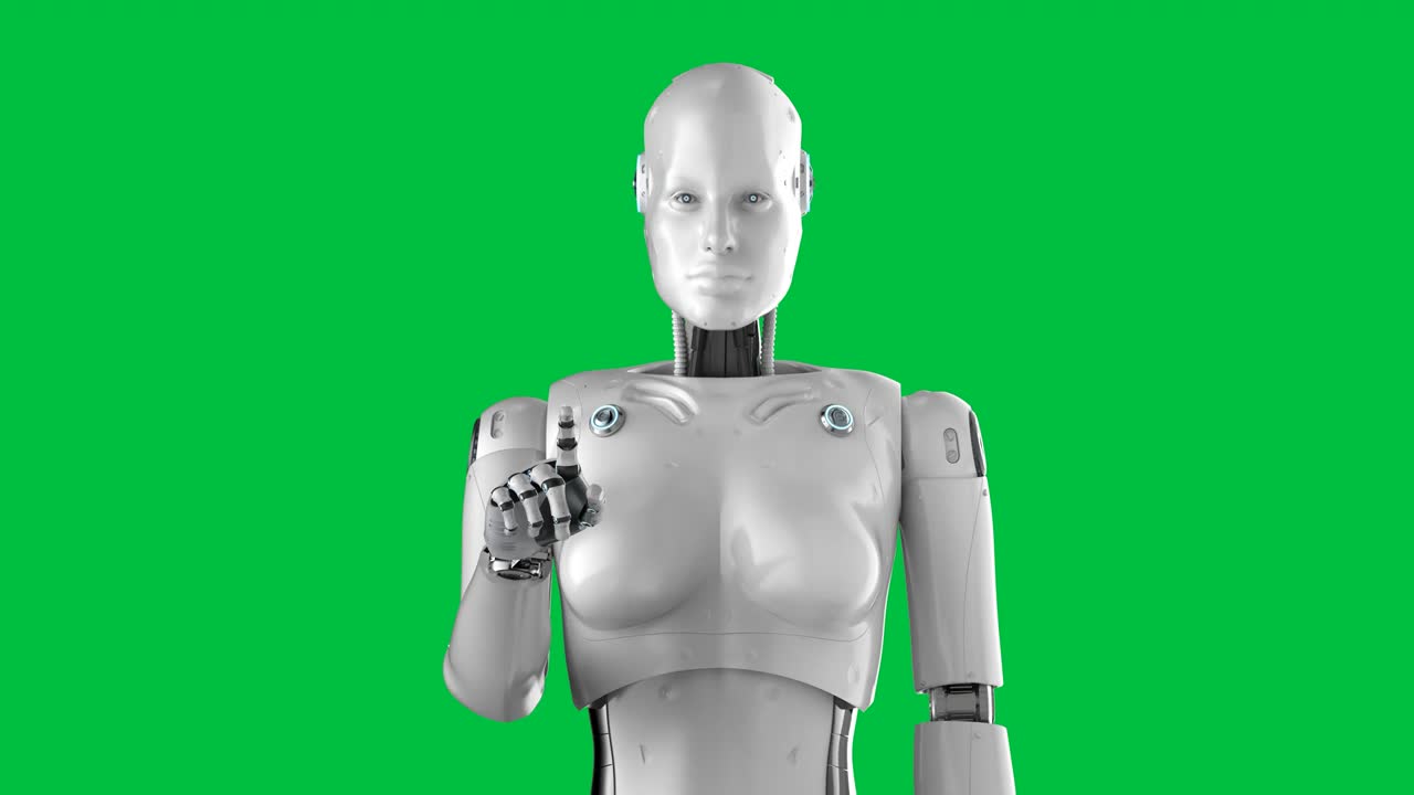 punta della dita di cyborg femminile