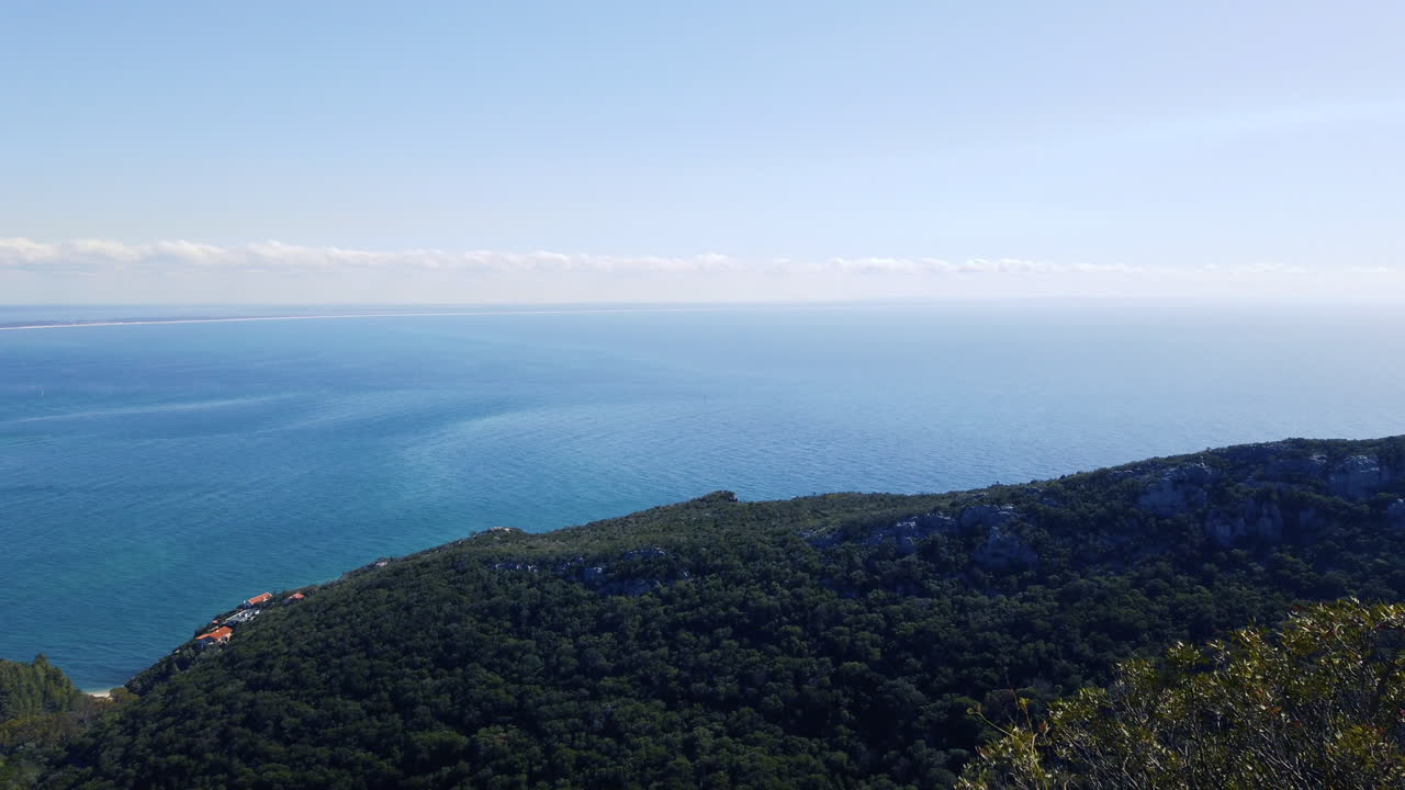 pan above the national park arribada in portugal