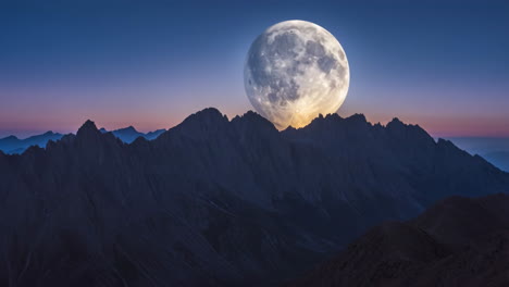moon over the mountains