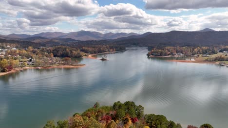 hiawassee georgia aérea sobre el lago chatuge