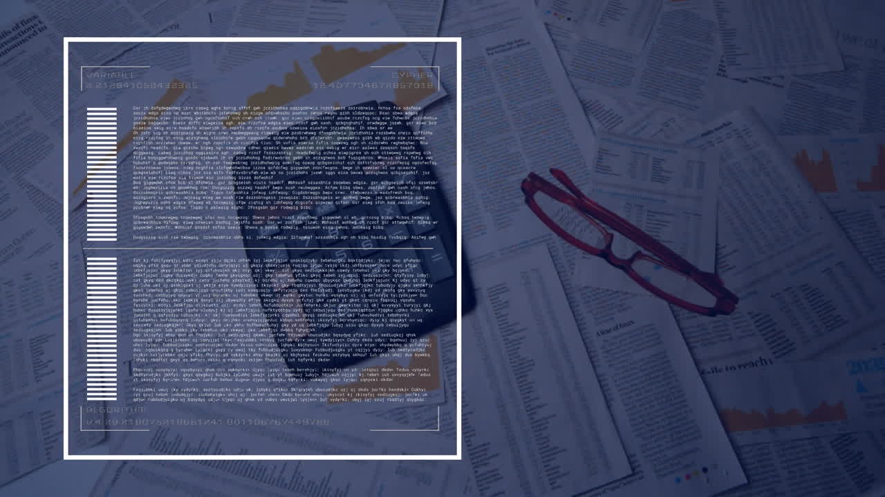 금융 데이터 처리 및 통계의 애니메이션은 계산기와 종이를 통해