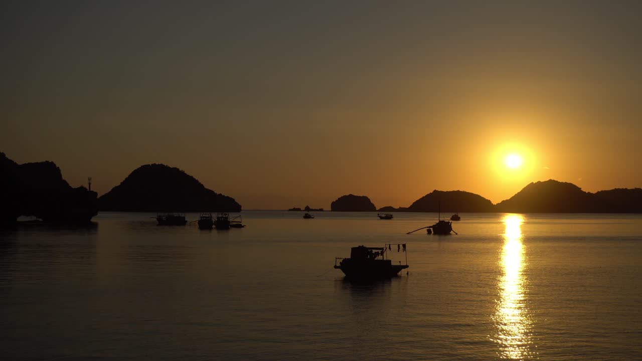 Time lapse of beautiful sunset in asia