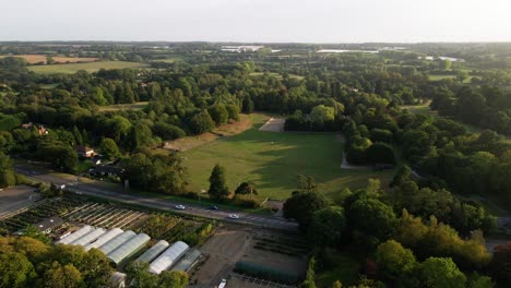 Vereinigtes-Königreich-Kent-Land-Drohnenaufnahmen,-Luftaufnahmen