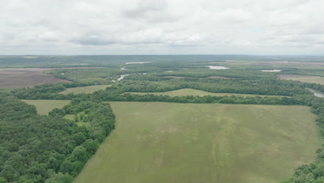 un paisaje etéreo y onírico de la naturaleza dormida, visto desde la vista de un pájaro