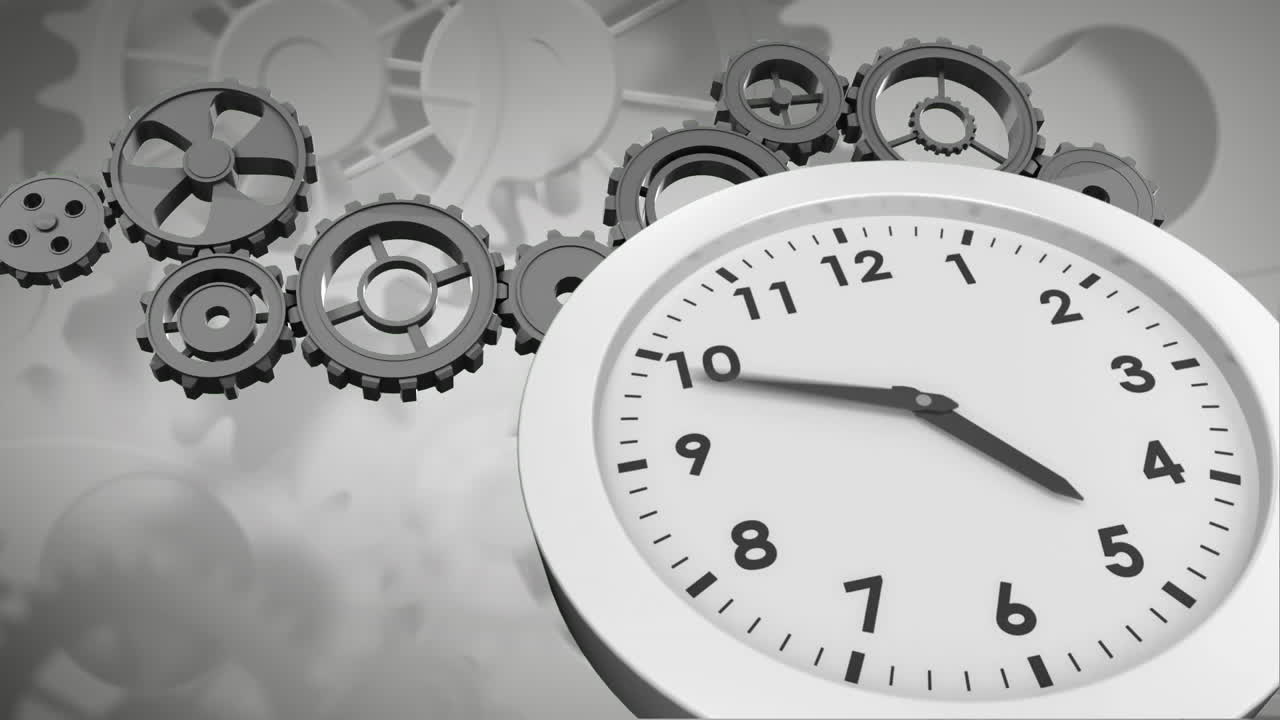 Gears and clock