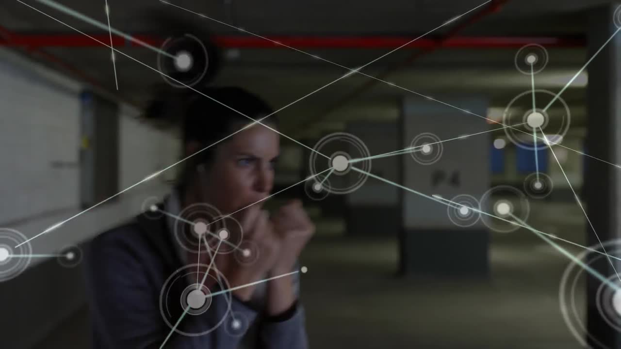 animación de la red de conexiones con el entrenamiento de boxeadores