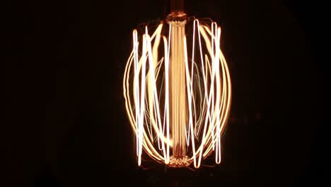 retro industrial incandescent light lamp tungsten filament in the dark-6