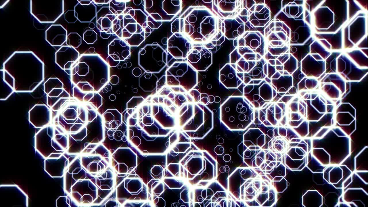 fondo de movimiento octagonal parpadeante en movimiento