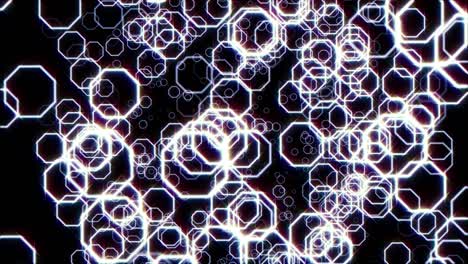 Octagonal Flickering Moving Motion Background