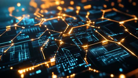Abstract Futuristic Technology Network