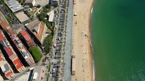 la barceloneta aerial view. barcelona city skyline. catalonia, spain