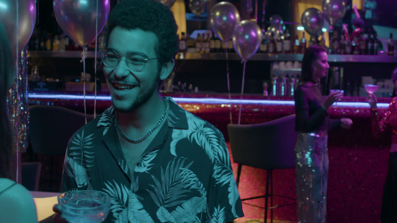 Friends dancing in a party