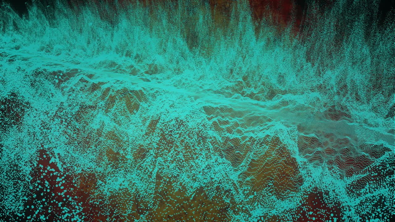 animación de formas blancas que se mueven sobre un fondo negro