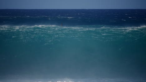 massive ocean wave crushing