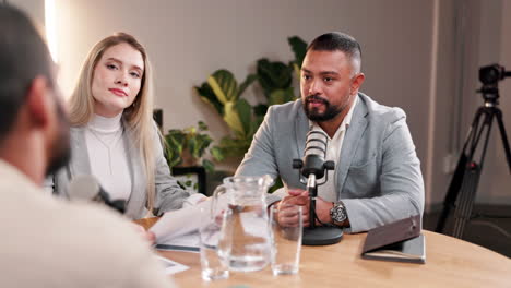podcast interview session