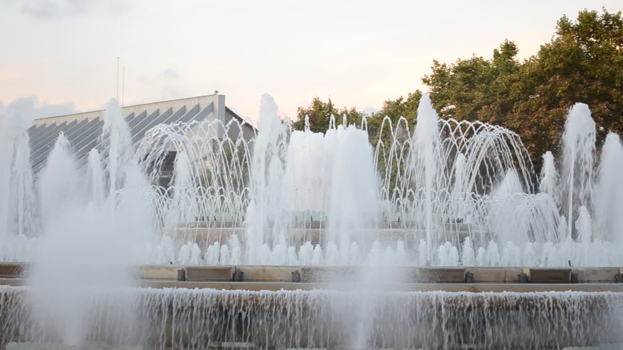 Espectáculo nocturno de la Fuente Mágica de Montjuic, Barcelona, España