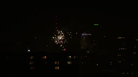 Silvesterfeuerwerk-2023-über-Der-Stadt-Sofia,-Bulgarien