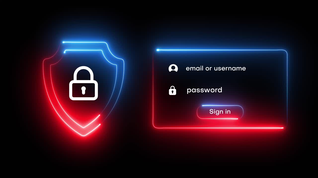 Neon Login Interface