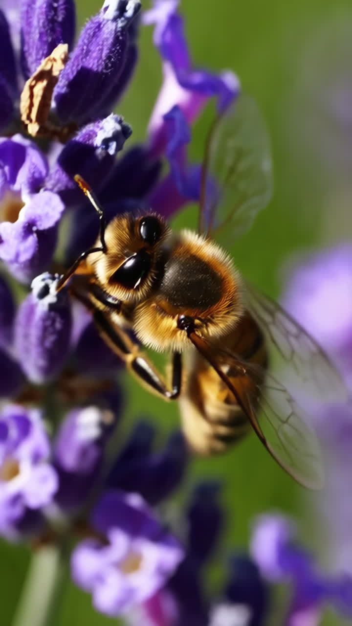 Honeybee on Lavender Flower