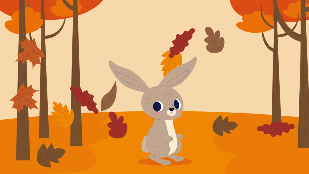 movimiento gráfico de otoño fondo decorativo estilo plano