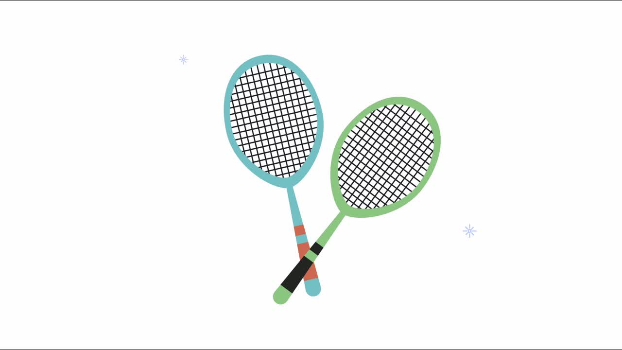 rackets tennis sport equipment animation