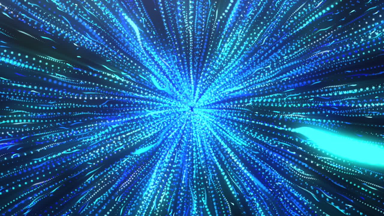 Abstract Blue Particle Explosion