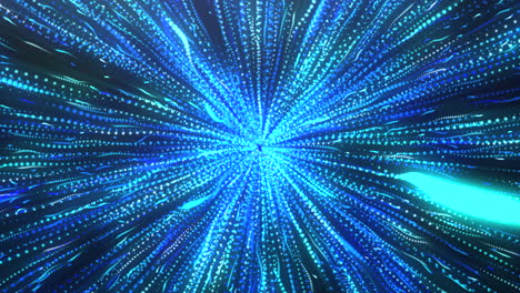 explosión de partículas azules abstractas