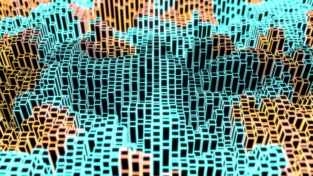 4K Abstract Digital Data Blocks.