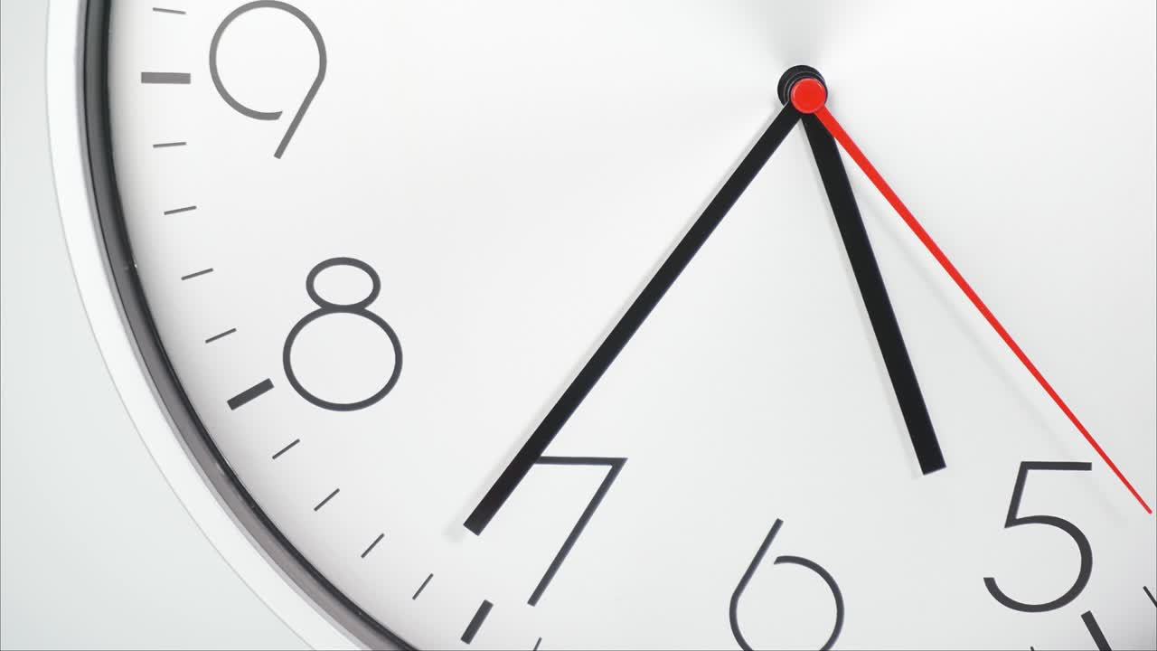Time lapse, The wall clock shows the passage of time.