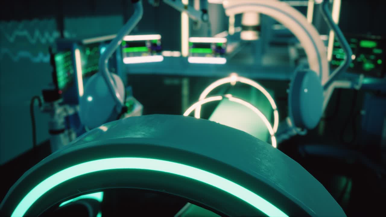 equipo médico de escáner de resonancia magnética en el hospital