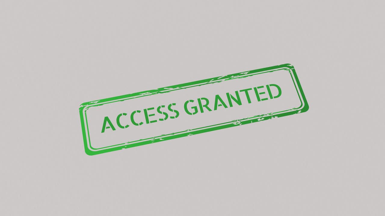 sello de acceso concedido