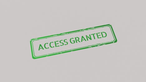 access granted stamp