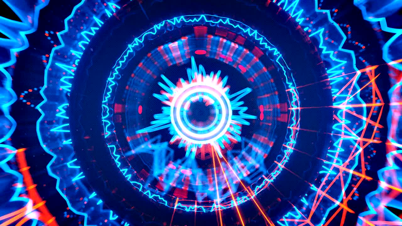 futuristic hud equalizer 3d renderización de animación de bucle sin costuras