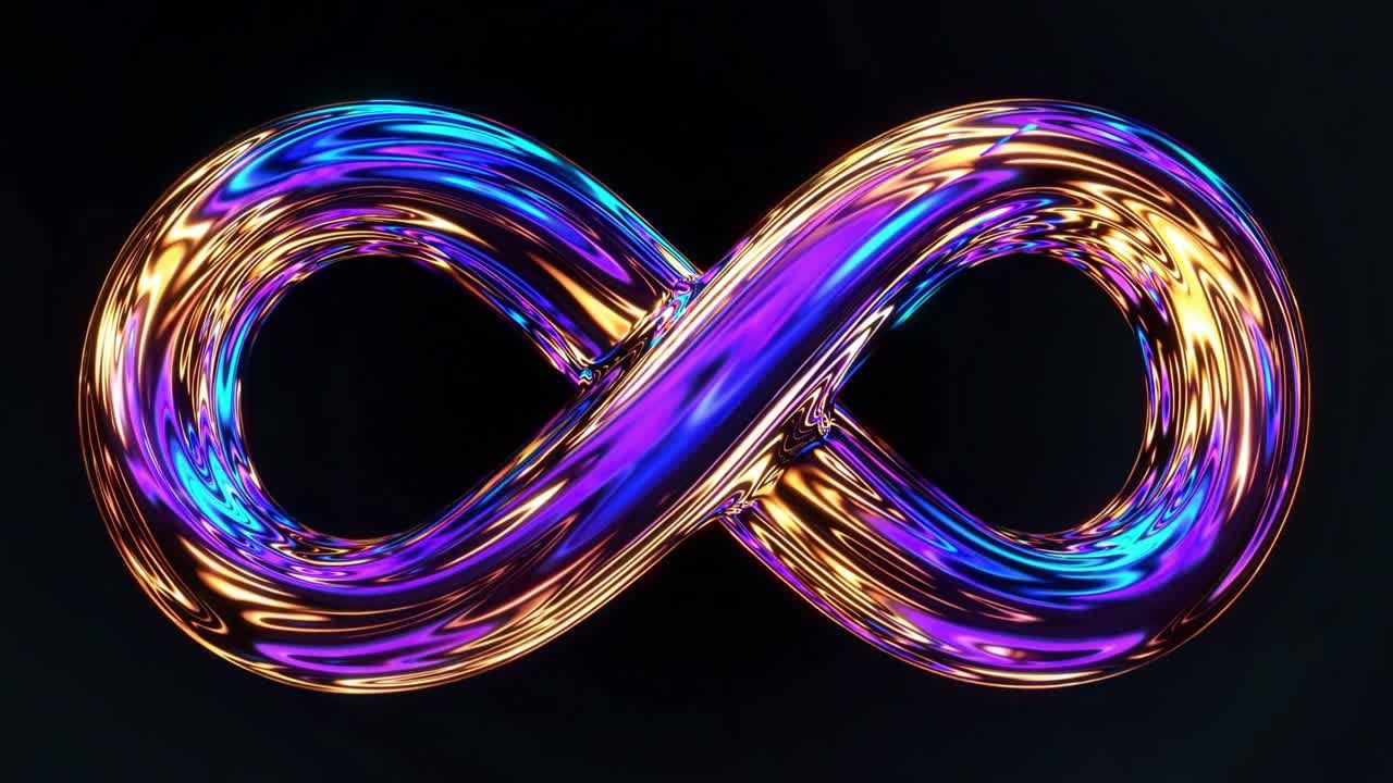 Glossy Metallic Infinity Symbol