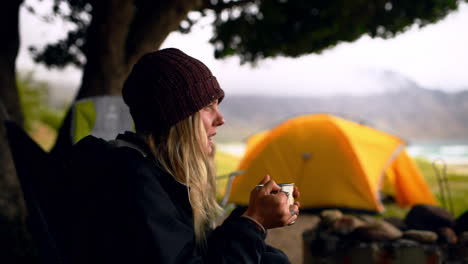 an-attractive-young-woman-sitting-alone