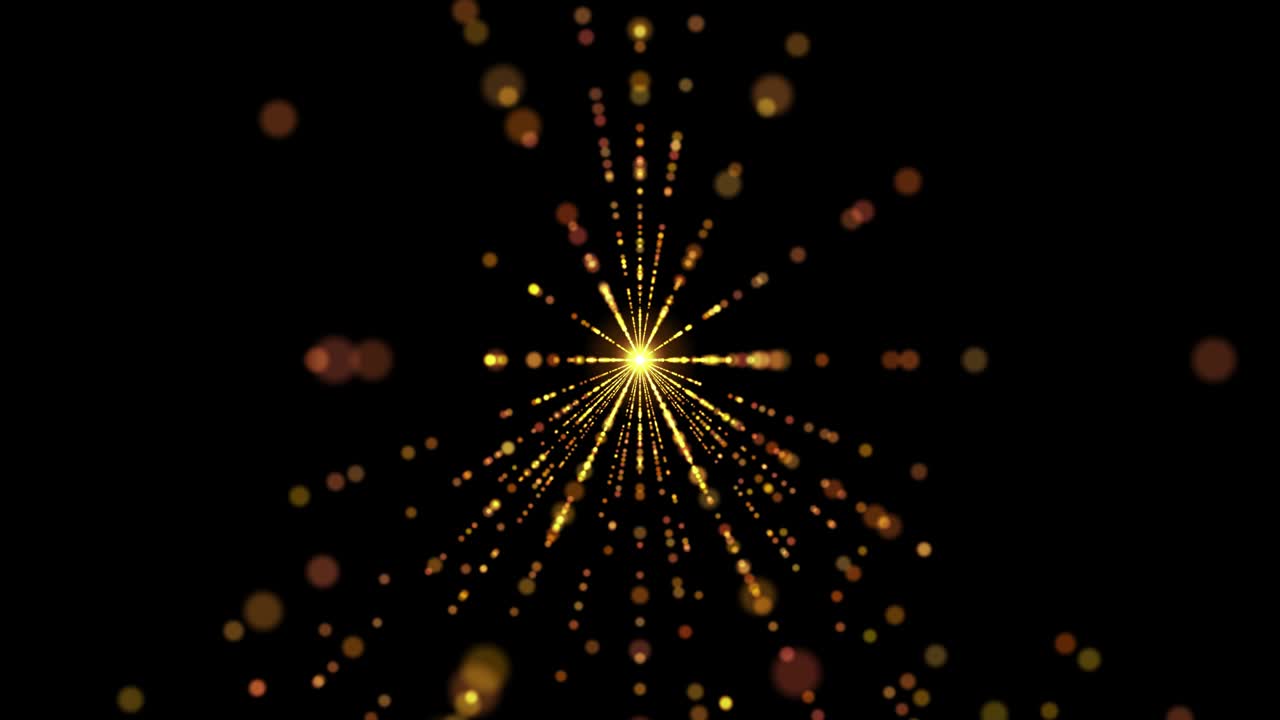 터널을 형성하는 입자의 애니메이션 배경