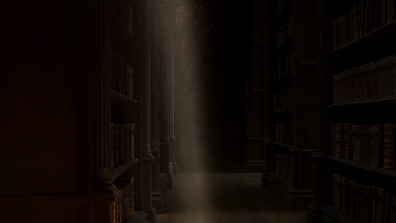 Mysterious Light Beam in an Old Library