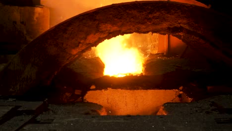 molten metal in a furnace